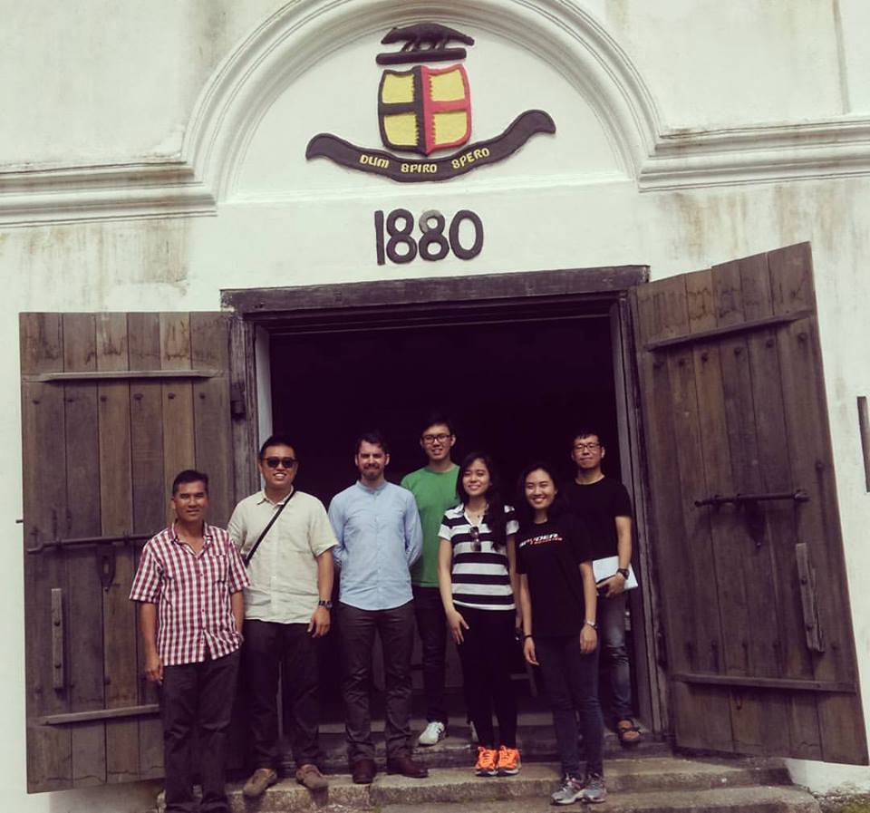 Volunteers on site at Fort Margherita